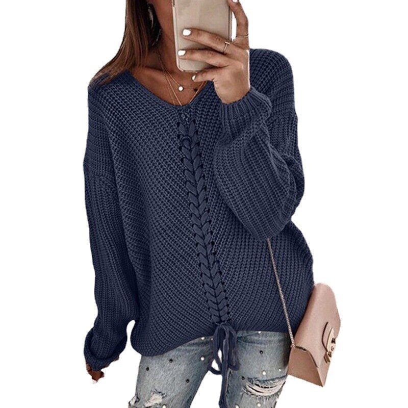 Autunno inverno donna maglione dolcevita lavorato a maglia Pullover spesso maglieria calda alla moda Top allentato a maniche lunghe