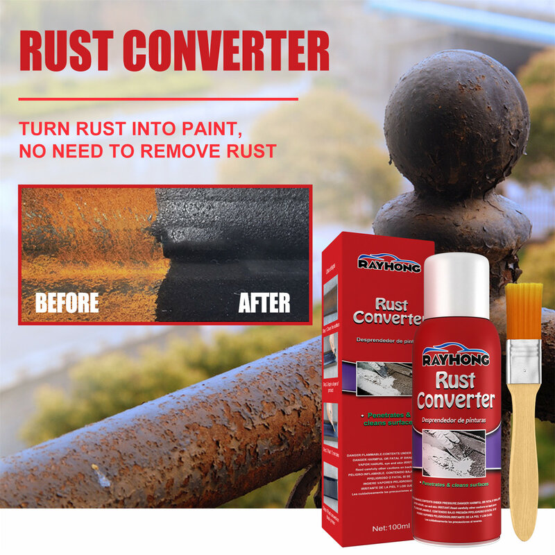 100ml Car Anti-rust Rust Remover Paste Multi-Purpose Chassis Rust Converter Repair Protect Iron Metal Surfaces Maintenance Clean