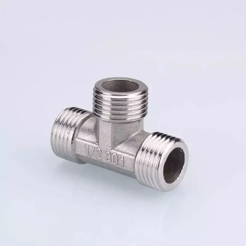 NEW2022 1/2 "3/4" Bsp Female Male Thread Tee Type Reducer Stainless Steel Elbow Butt Joint Adapter Coupler Co