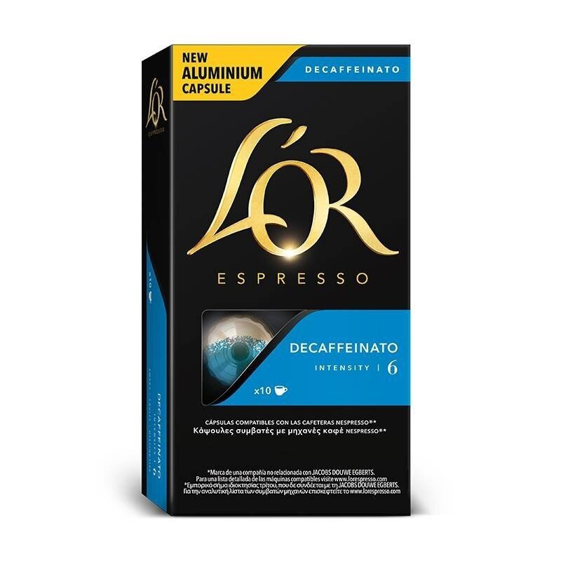 Decaffeinate L "Of, 10 Compatibel Nespresso Aluminium Capsules