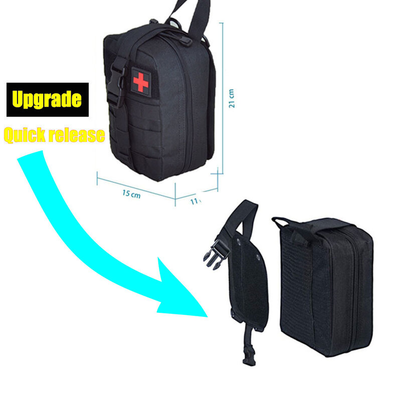 Тактическая поясная сумка, военный быстросъемный комплект первой помощи, медицинские аксессуары для кемпинга и охоты, упаковка для выживан...