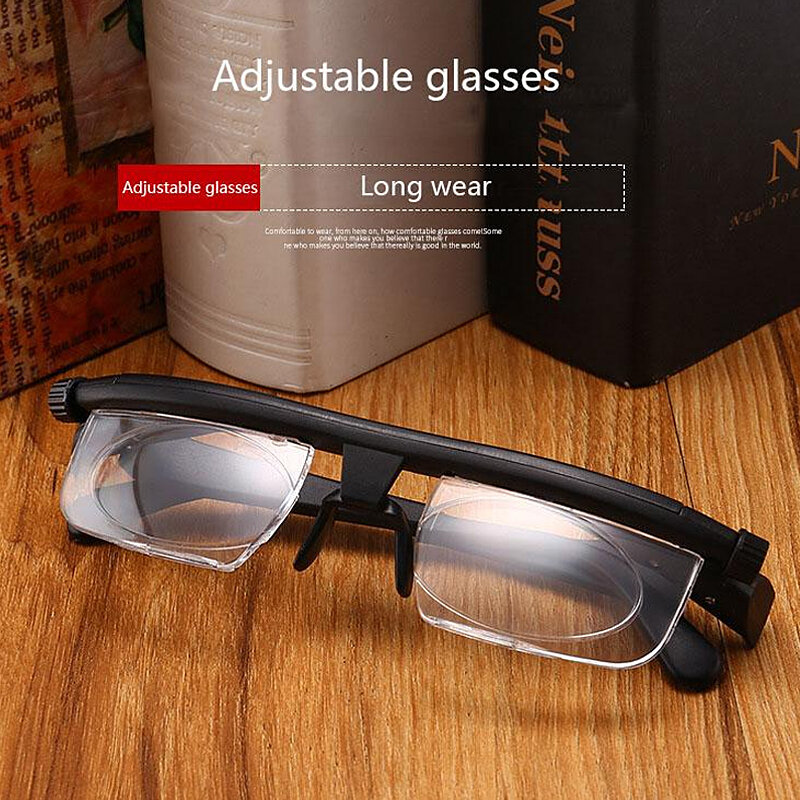調整可能な眼鏡フォーカスメガネ-6〜3,近視,読書,調節可能な焦点距離