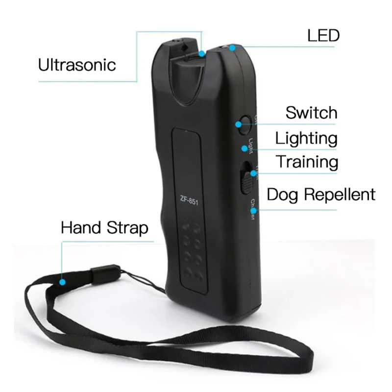 Repelente ultrasónico para perros, dispositivo de entrenamiento antiladridos, LED, 4 piezas