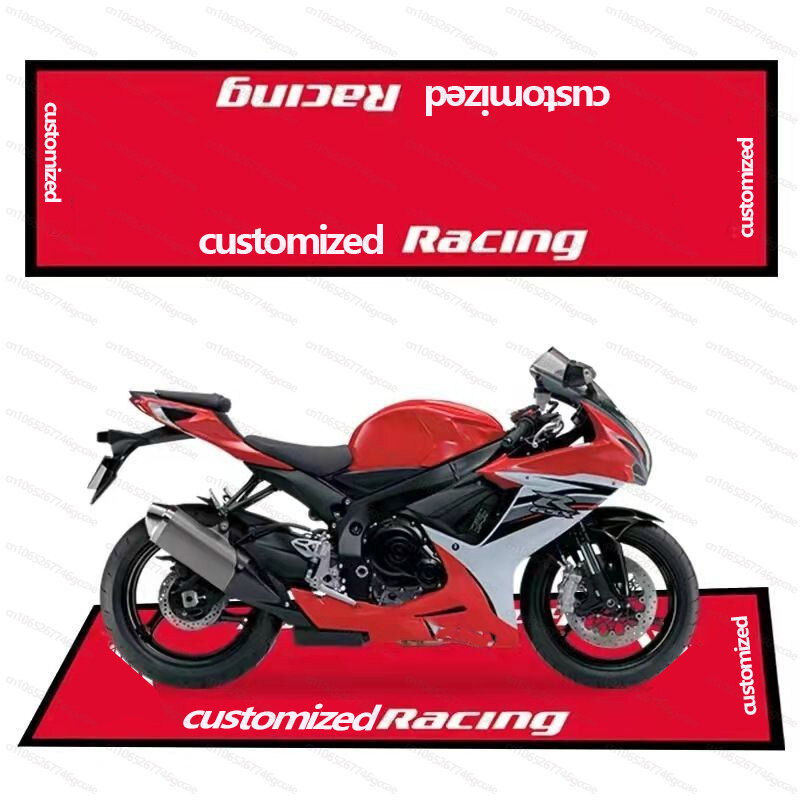 Alfombrilla de poliéster para estacionamiento de motocicleta, alfombra antideslizante para Moto de carreras, mesita de noche, personalizada