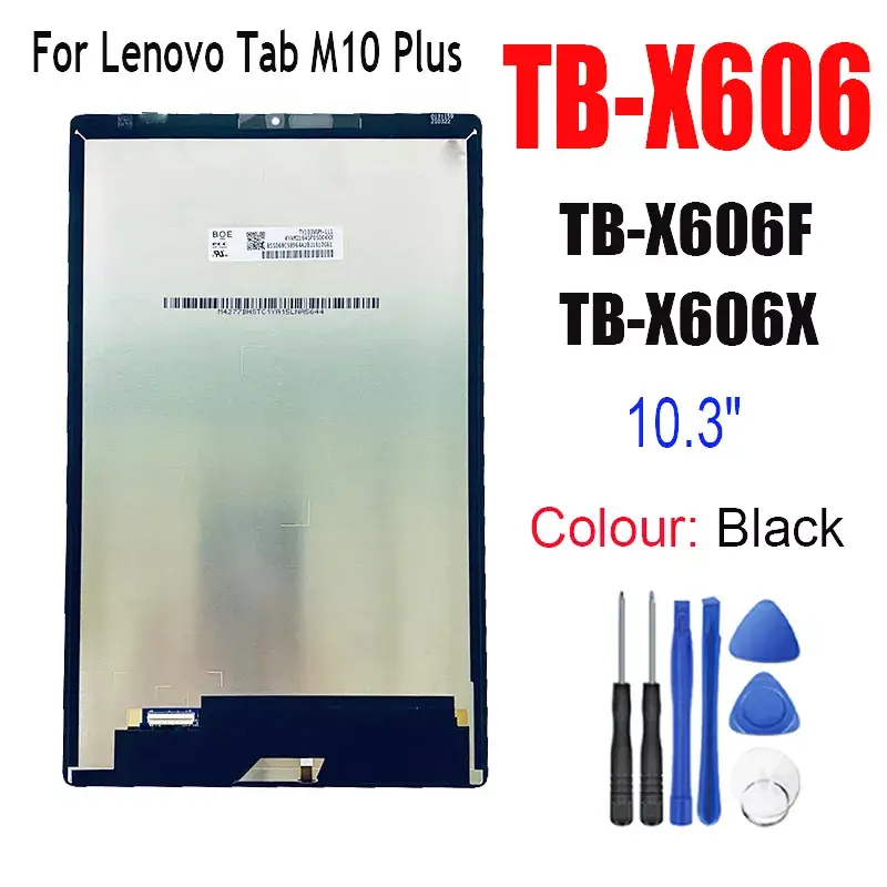Lenovo M10 Plus TB-X606F用の交換用LCDタッチスクリーン,純正部品,TB-X606X,TB-X606,新品