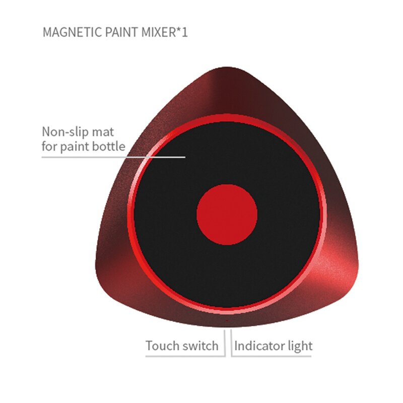 Dspae MS-01 CHARYBDIS المغناطيسي ورنيش شاكر لتزيين الطلاء الأحمر 5 فولت 1A غلاف تسخين بواسطة التحريك المغناطيسي قضيب 20 قطعة/30 قطعة 6000-10000 ص/دقيقة