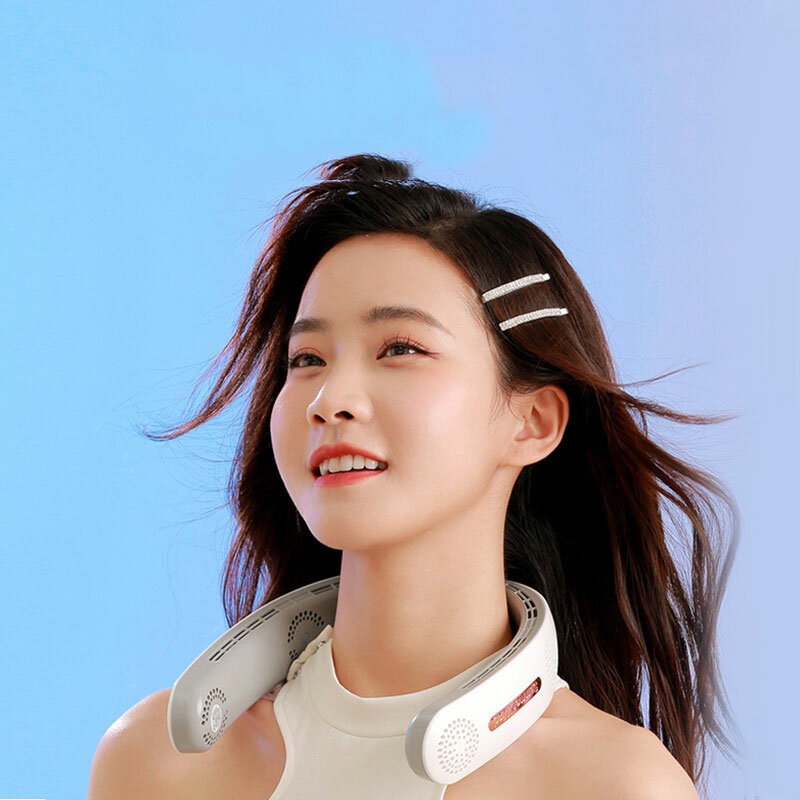 Xiaomi-Mini Ventilador de cuello portátil sin aspas, Ventilador deportivo silencioso, recargable por USB, para exteriores