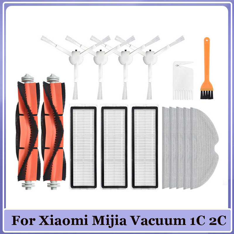 Para Xiaomi Mijia Vacuum 1c 2c 1t F9 aspiradora Stytj01zhm y Stytj02zhm cepillo principal Hepa filtro cepillos laterales mopa parte de tela