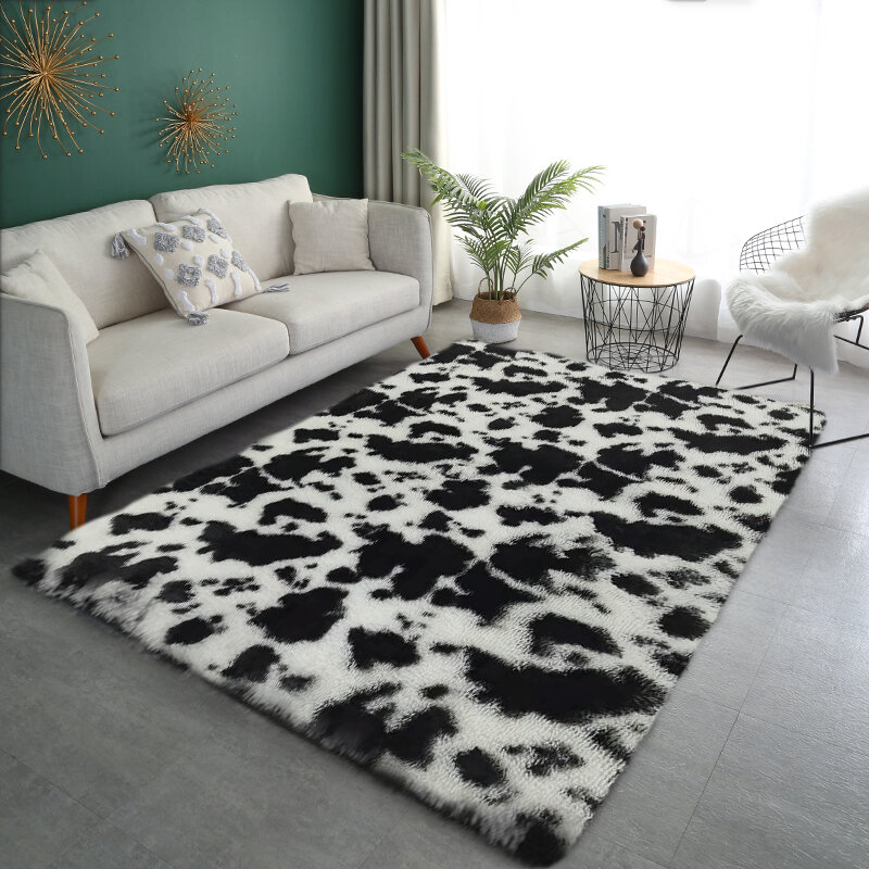 New Fluffy Bedroom Carpet Nordic Style Teen Door Mat Nordic Style Soft Large Size Kid Floor Cushions Living Room Carpets