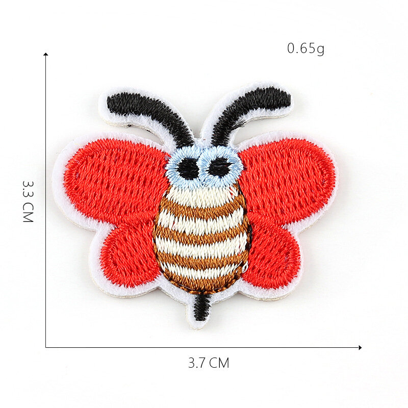 17Pcs การ์ตูน Little Bee รีดผ้า Patches สำหรับเสื้อผ้า Applique หมวกกางเกงยีนส์ Sew-On กระโปรงแผ่นแปะติดเสื้อ Decor สติก...