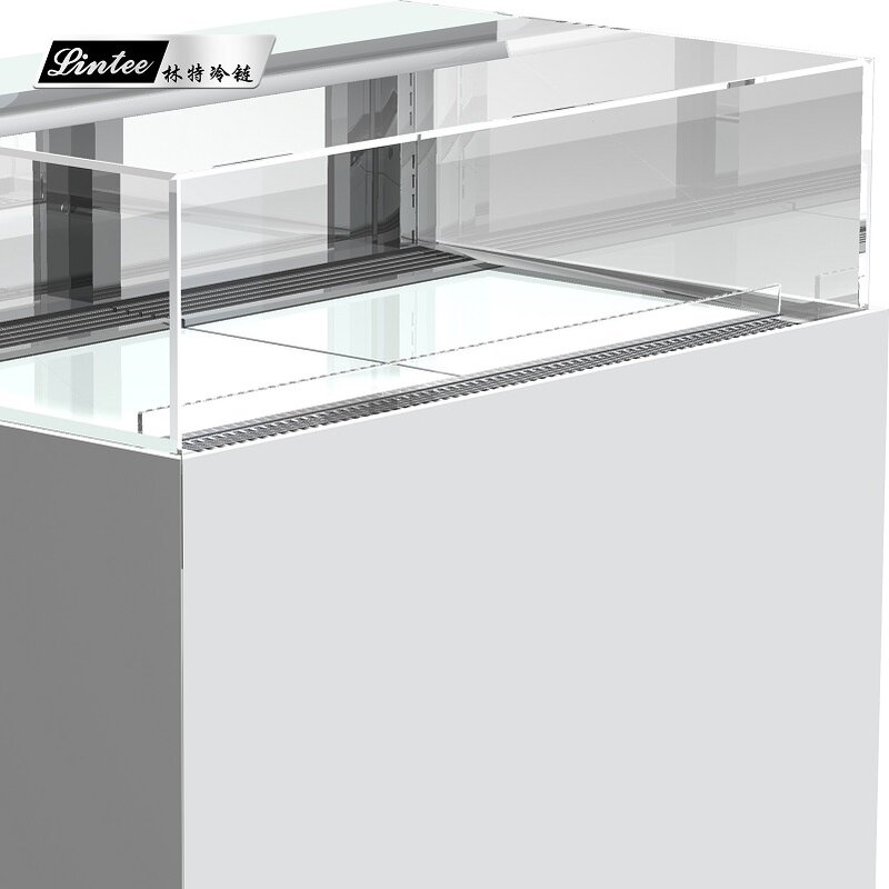 Padaria de vidro transparente refrigerado armário comercial geladeira vitrine exibição frigorífico para sobremesa pastelaria bolo