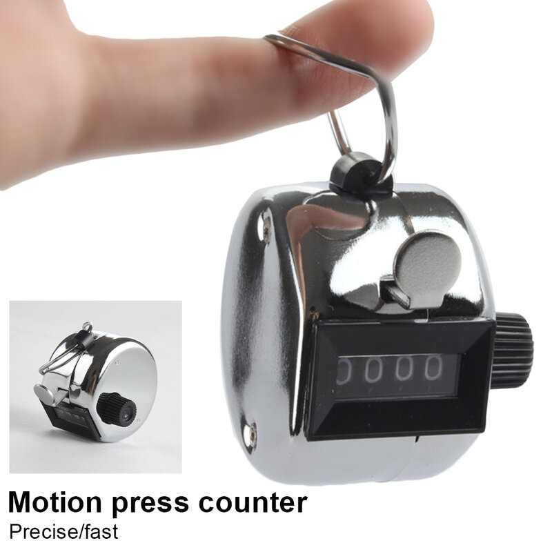 4 Digit Number Hand Held Tally Counter Digital Golf Clicker Manual Training Counting for Sport Stadium Referees School Event