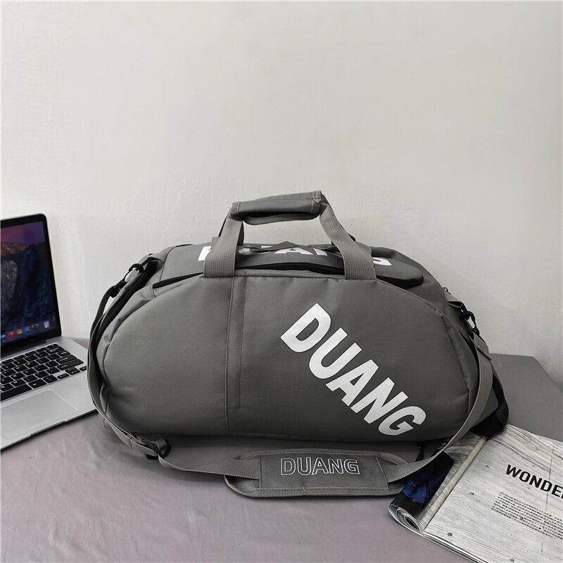 Yilian saco de viagem homem seco e molhado separado esportes treinamento mochila grande capacidade multi-funcional mão bagagem saco