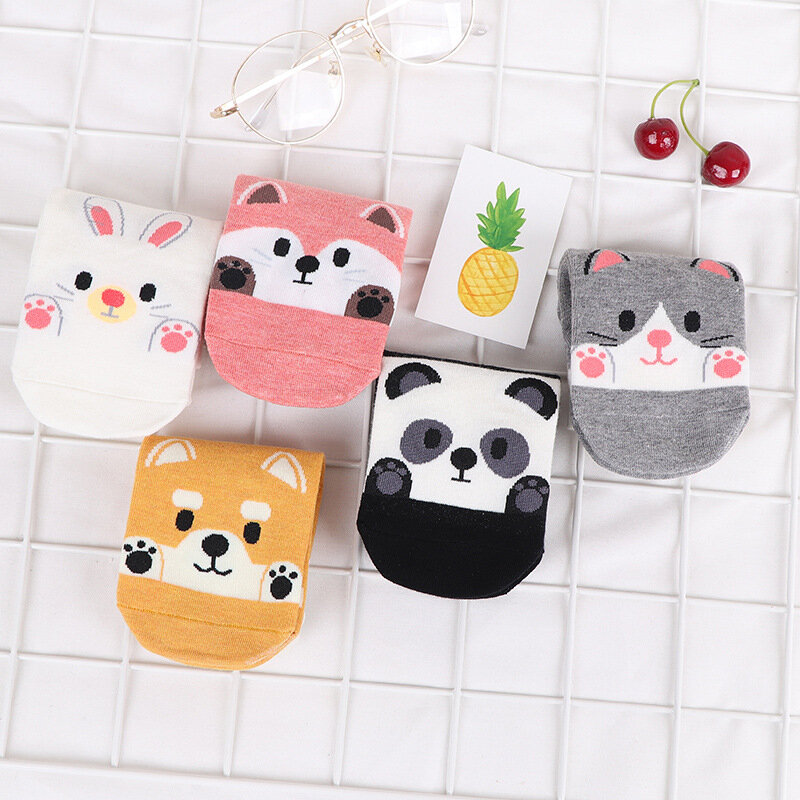Panda Fuchs Kaninchen Hund Herbst Winter Mode Tier Frauen Baumwolle Socken Casual Glücklich Lustig Socken Korea Harajuku Kawaii Nette Mädchen