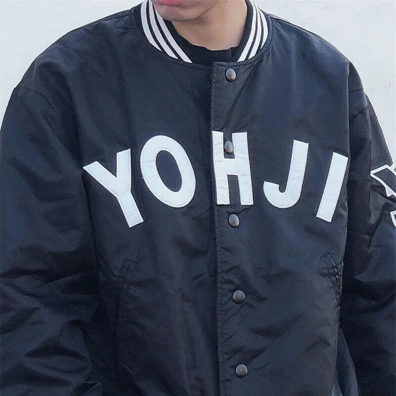 Y3 Yohji Yamamoto 23AW Autumn Winter Men's And Women's Sports Baseball Uniforms Casual Coat Cotton Jacket