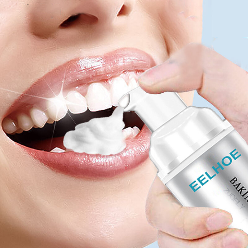 EELHOE ทำความสะอาดฟัน Whitening Mousse ขจัดคราบฟอกสีฟัน Oral สุขอนามัย Mousse Whitening Toothpaste ยาสีฟันย้อมสี60Ml