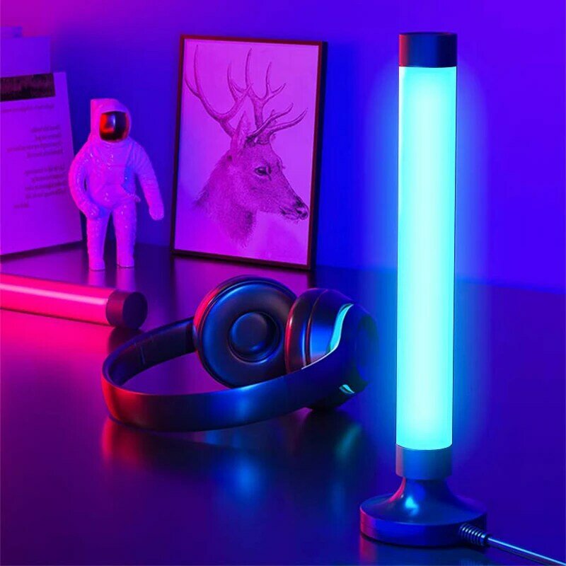Luz de relleno LED RGB, lámpara de ambiente colorido, luces nocturnas, palo de iluminación de fotografía portátil, lámpara de Selfie alimentada por USB, belleza en vivo