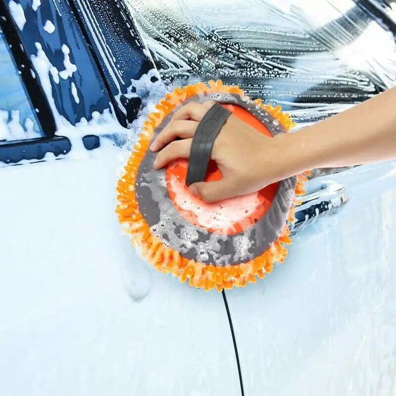 62 "lavagem de carro mop escova de limpeza de carro escova de lavagem de carro telescópica longo lidar com limpeza mop chenille vassoura janela auto macio