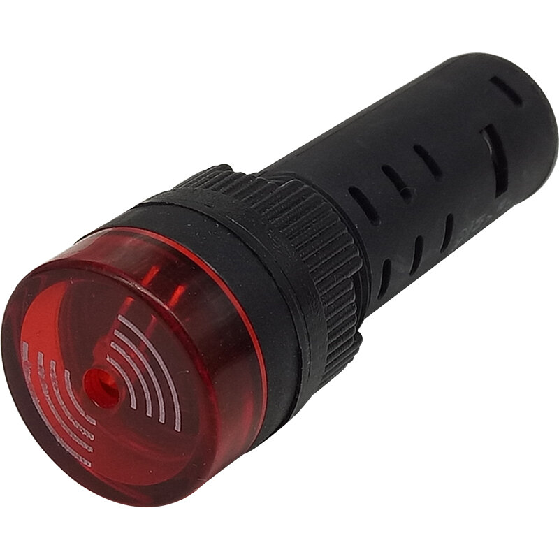 1PC AD16-16SM 12V 24V 110V 220V 16มม.แฟลชไฟสัญญาณสีแดง LED Active Buzzer beep Alarm ไฟแสดงสถานะสีแดงสีเขียวสีเหลือง Panel Mount