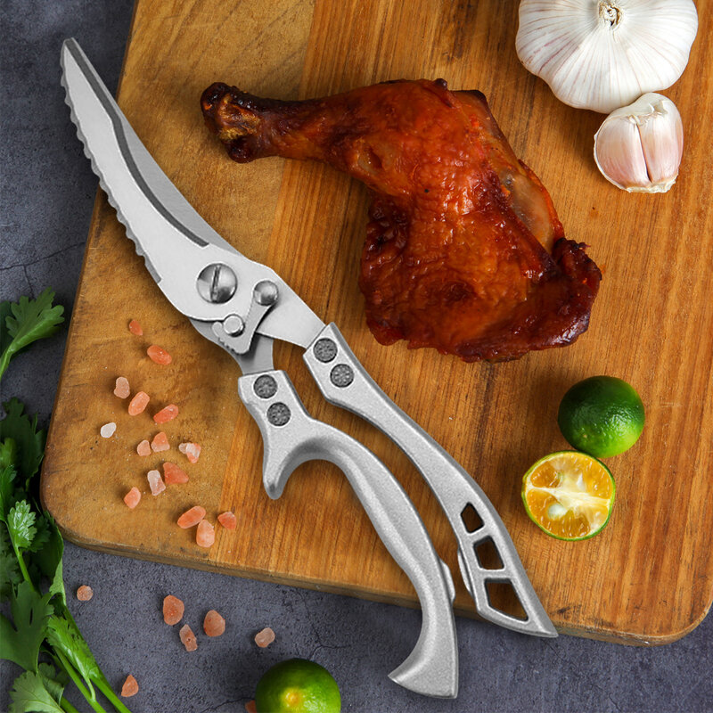 Couteau de chasse forgé en acier inoxydable, couteau de boucher à désosser, couperet à viande, couteau de Camping, ciseaux de cuisine, ciseaux à os de poulet