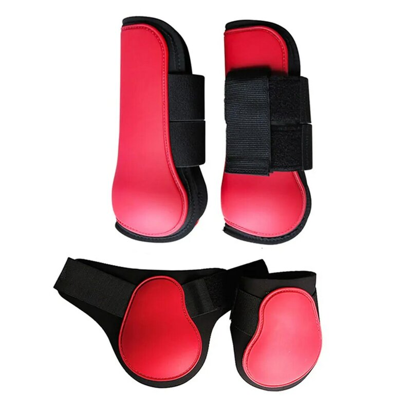 4pcs Adjustable Band Front Hind Sports Anti Scratching Running Jumping Training Equestrian Equipment Outdoor Horse Leg Boots