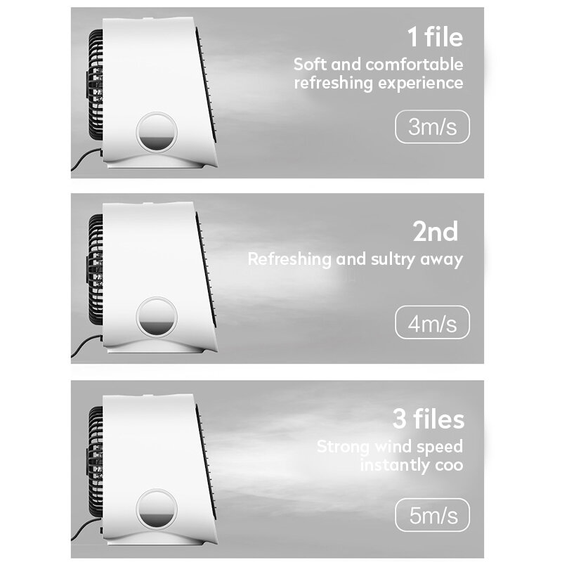 Mini USB Klimaanlage Luftkühler Fan Desktop Luftkühlung Fan Luftbefeuchter Purifier Für Büro Schlafzimmer Mit 7 Farben Licht