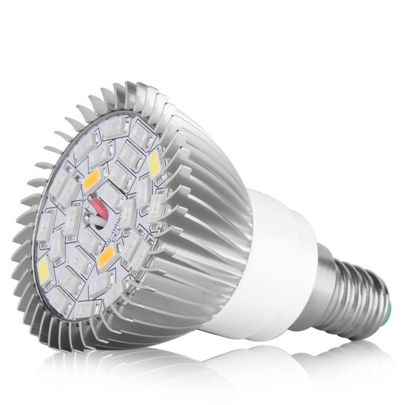LED 식물 성장 램프 E27/E27/GU10 전체 스펙트럼 자외선 식물 채우기 빛 수경 18/28 구슬 램프 컵