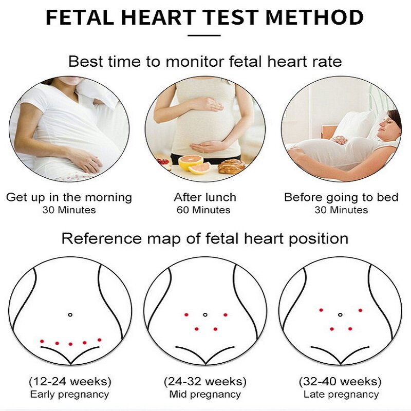 Ultraschall Doppler Fetalen Herz Rate Monitor Home Fetalen Herzfrequenz Monitor Stethoskop Fetalen Herzfrequenz Monitor