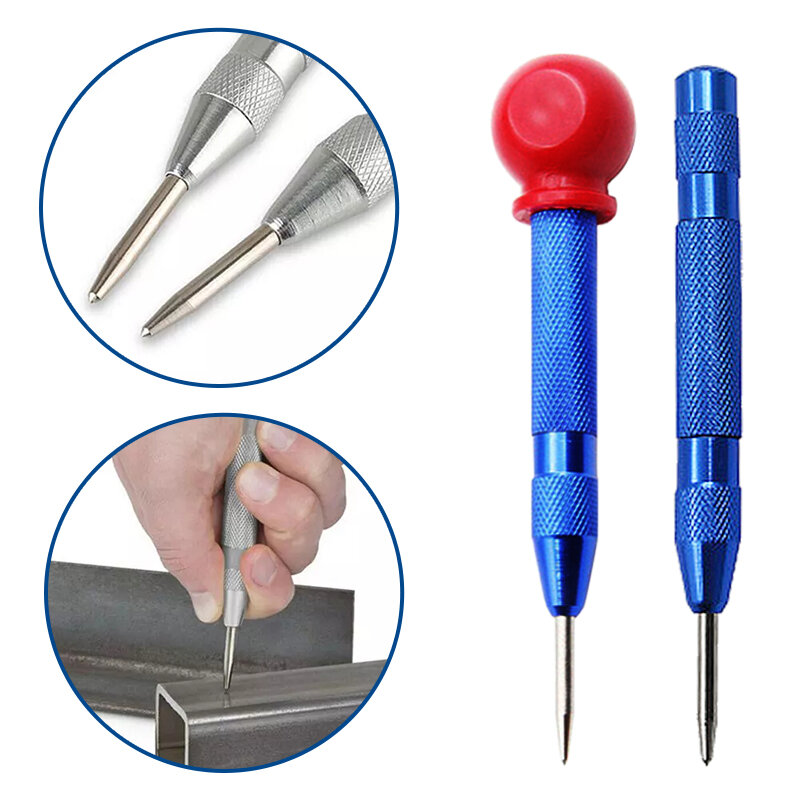 1PC Automatic Center Punch Center Hole Punch Machinists Carpenters Tool Wood Press Dent Marker Woodwork Tool Drill Bit