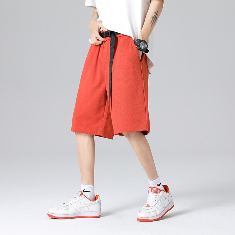 Verão casual tendência carga shorts masculino praia esporte streetwear board calças homme coreano moda bermuda shorts para homem