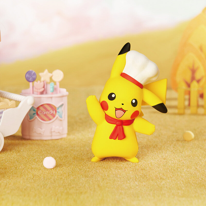 Pokemon prawdziwy Pokemon Meng Meng może pudełko z niespodzianką Ornament kobiecy Trend Pikachu samochód lalka Model zabawka prezent grać Elf Model lalki Anime