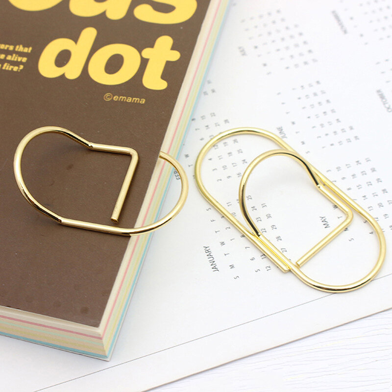 2Pcs Paper Clips Metal Pen Holder Clip School Bookmarks Photo Memo Ticket Clip Stationery Office School Supplies