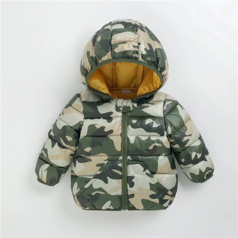 Manteau chaud en coton pour enfant, veste thermique à capuche, vêtement d'extérieur pour fille et garçon, collection automne et hiver