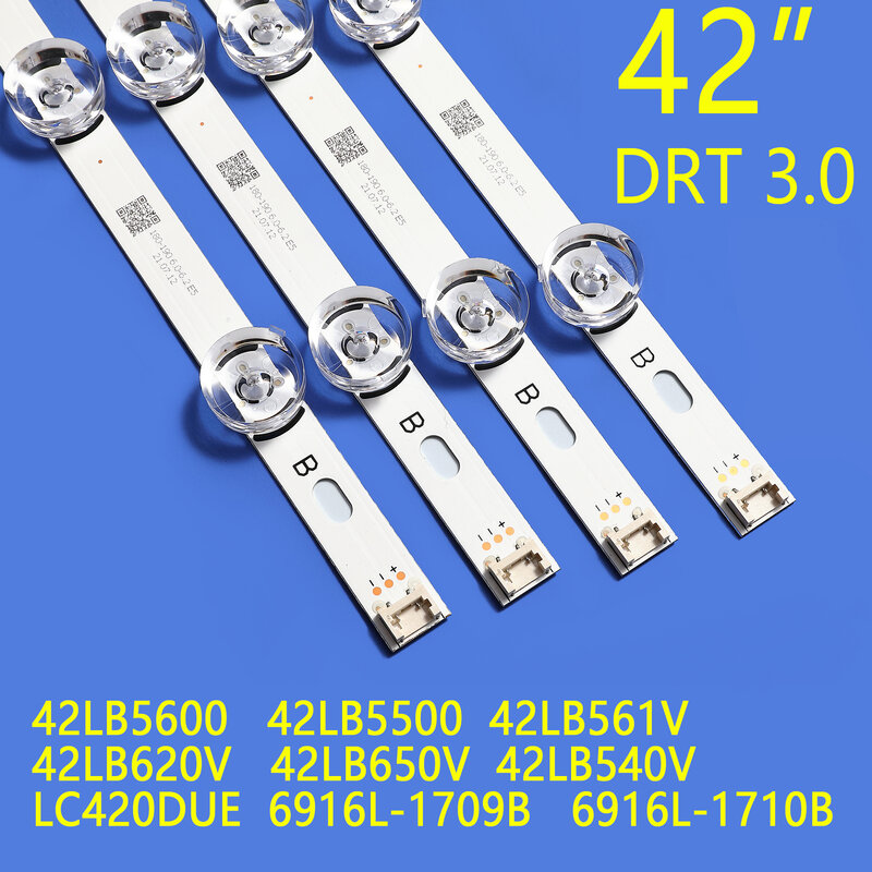 ใหม่8ชิ้น/เซ็ตเปลี่ยนแถบไฟ LED สำหรับ lig LC420DUE 42LB5500 42LB5800 42LB560 Innotek DRT 3.0 42นิ้ว A B 6916L-1709B