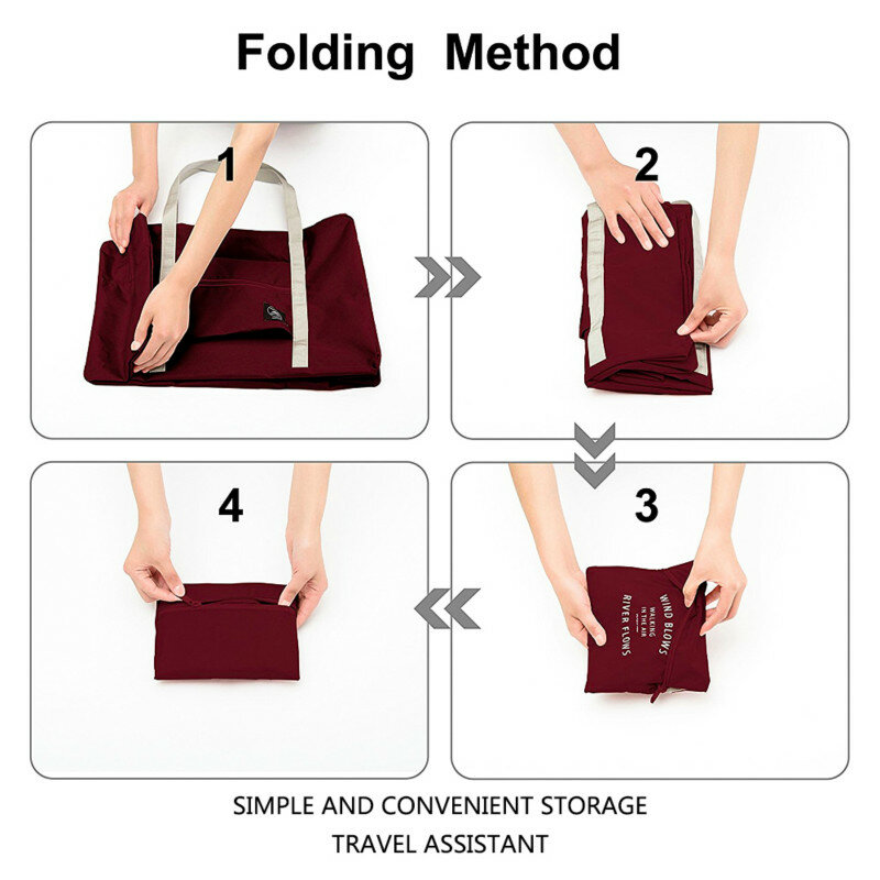 2022 새로운 나일론 Foldable 여행 가방 남여 대용량 가방 짐 여성 방수 핸드백 남자 여행 가방