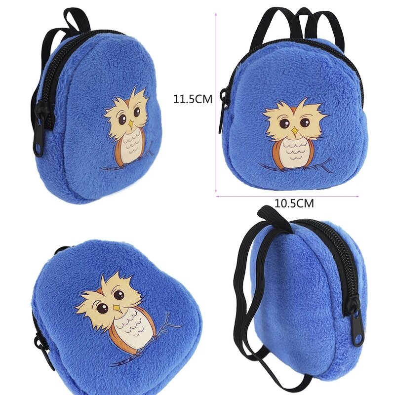 Nenuco – Mini sac à dos en peluche avec fermeture éclair pour bébé, accessoires de poupée, Mini licorne, lapin, petits sacs à oreilles, poupée de nouveau-né, 14-18 pouces