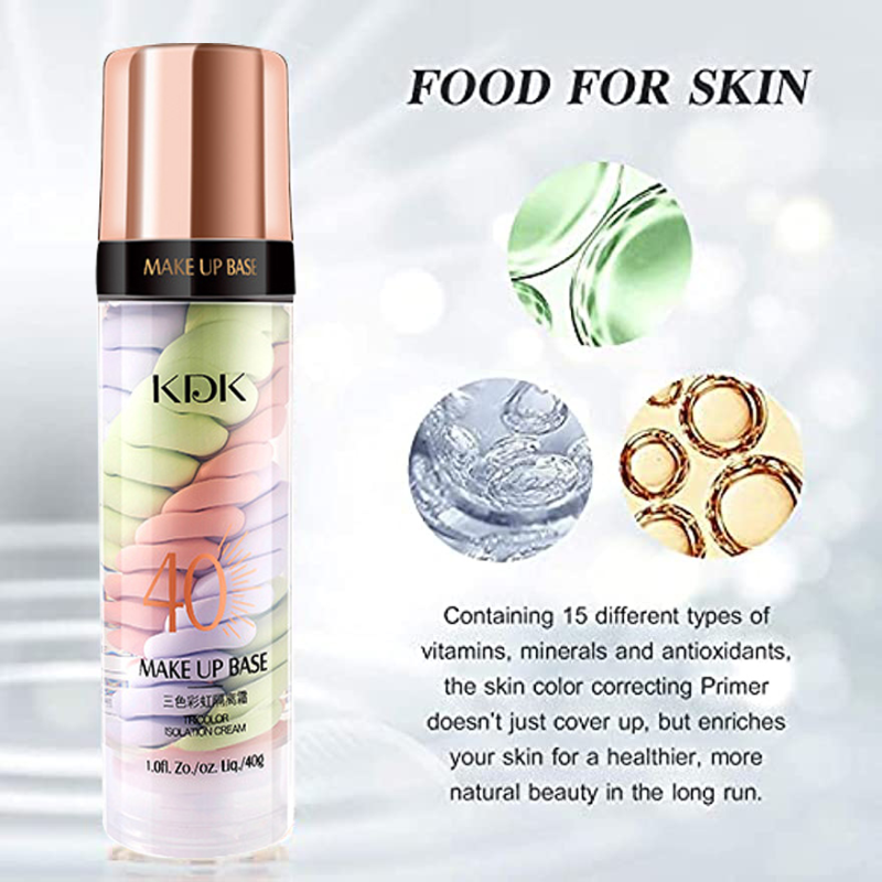 One Step Color Corrector,Isolation Cream,Makeup Primer Skin Tone Correcting Brightening Primer,Oil Control Moisturizing for Face