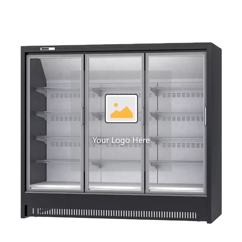 Bebida de energia cerveja bebidas carne frutas legumes porta de vidro refrigerador supermercado exibir cooler