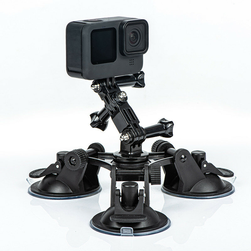 Three-legged suction cup for DJI Action Camera / OSMO/ for Insta360 ONE X2/ONE/ONE X vehicle fixed camera mount