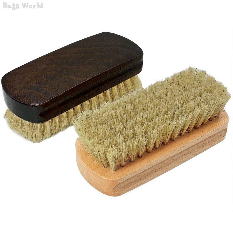 Hard Bristle Brush Pig Hair Waxing Brush Shoe Surface Cleaning Polishing Oiling Brush Imitation Mahogany Black Wood Handle Brush