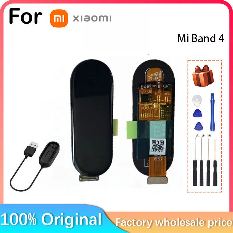 Tela LCD para Xiaomi Mi Band 4, reparação e tela de toque, pulseira inteligente, sem NFC