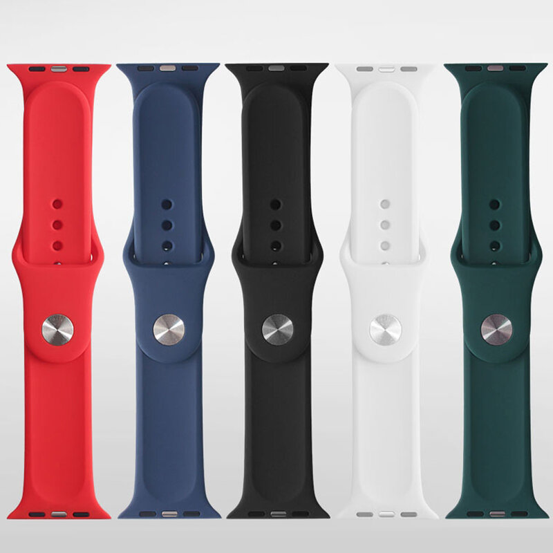 Cinturino per cinturino Apple Watch 44mm 45mm 41mm 40mm 49mm 42mm 38mm bracciale sportivo in Silicone correa iwatch Series 8 Ultra 7 se 3 5 6 4