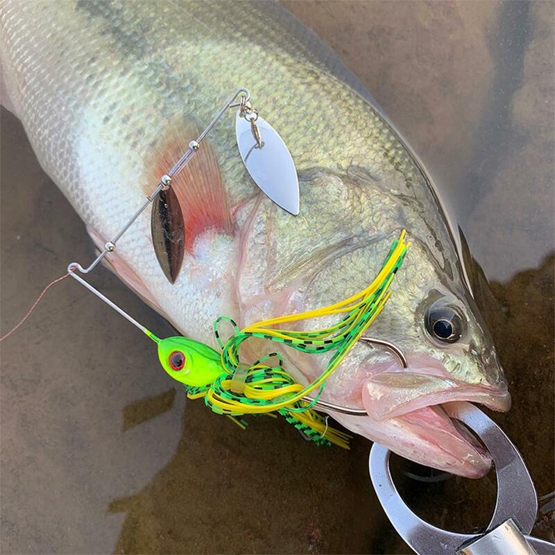 10g/14g Bearded Fishing Lure With Hook High Speed Willow Blades Lure Bait Fishing Gear Accessories Wire Baits Skirt Spinner Lure
