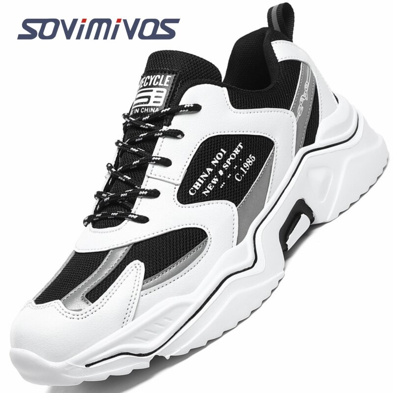 2022 męskie obuwie codzienne moda męskie buty sportowe z amortyzacją oddychające sportowe buty do biegania PU Mesh Tenis Masculino Adulto Men Shoe