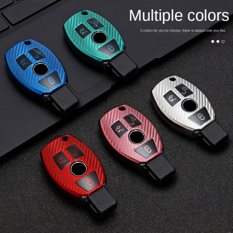 TPU Carbon Grain Car Key Cover Keychain Case for Mercedes Benz CLS CLA GL R SLK AMG A B C S Class Remote Holder Accessories