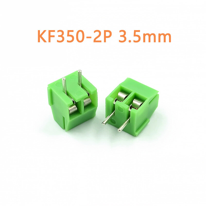 Tornillo de clavija recta PCB, Conector de bloque de terminales de 5,08mm y 3,5mm, KF301-2P KF301-3P KF350-2P, lote de 20 unidades