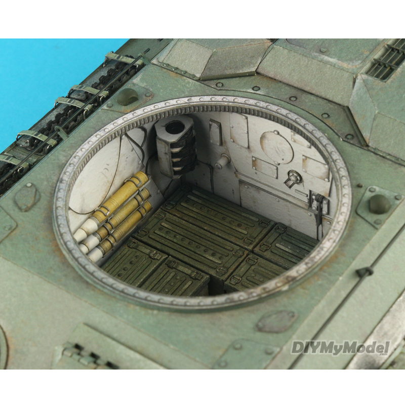 Tanque de modelo de papel 3D de la Segunda Guerra Mundial, colección de modelos de vehículos militares, T34/76, escala 1:25