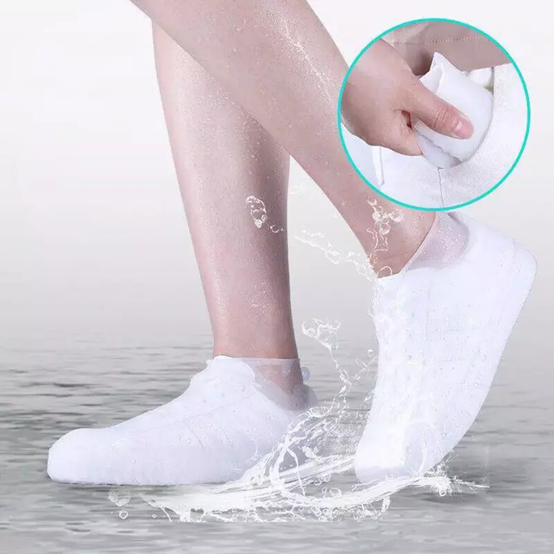 2022nowe buty wodoodporny pokrowiec na buty materiał silikonowy Unisex buty ochraniacze kalosze do wewnątrz na zewnątrz deszczowe dni wielokrotnego użytku