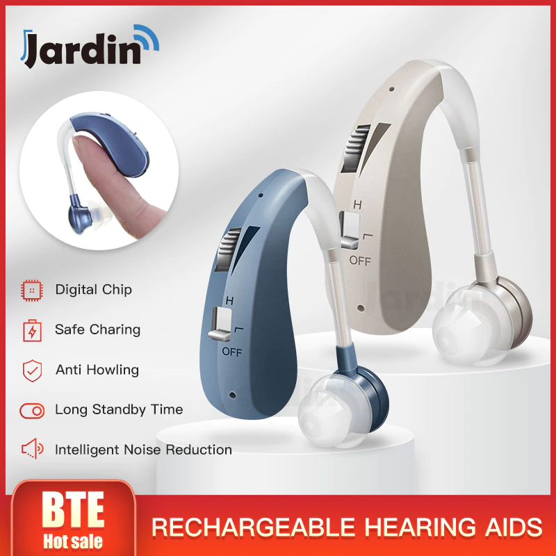 聴覚障害者向けの充電式補聴器,調整可能なサウンドアンプ,無制限