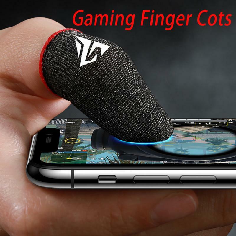 รองพื้น Anti-Slip Non-Scratch เกมมือถือทนทานแขนหน้าจอสัมผัส Breathable Thumb ถุงมือ Gaming อุปกรณ์เสริม